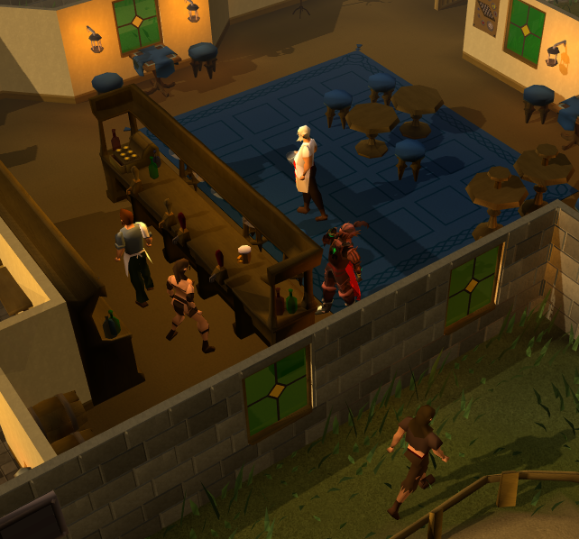 OSastra alpha screenshot showing a tavern scene